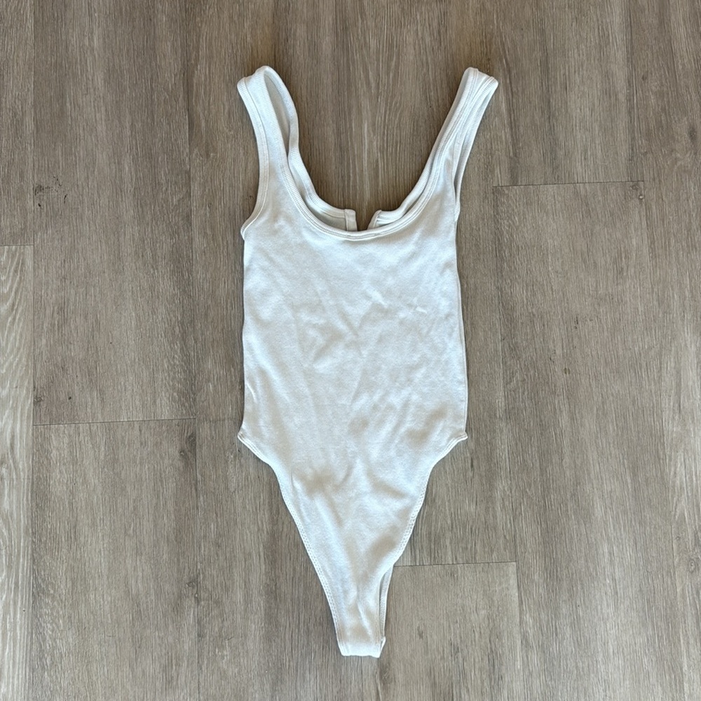 Zara White Tank Top Bodysuit - Picture 3 of 3
